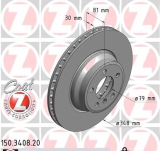 Фото 8 - Тормозной диск ZIMMERMANN 150.3408.20 (150340820)
