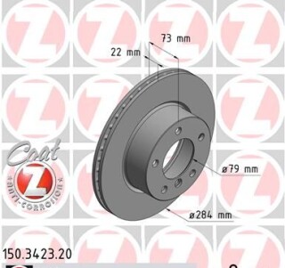 Фото 7 - Тормозной диск ZIMMERMANN 150.3423.20