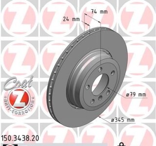Фото 7 - Тормозной диск ZIMMERMANN 150.3438.20 (150343820)