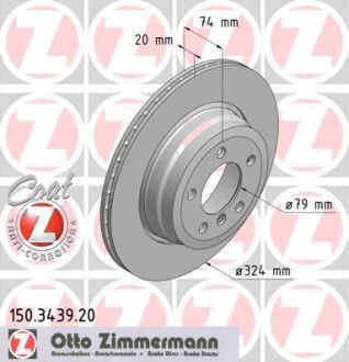 Тормозной диск - ZIMMERMANN 150.3439.20