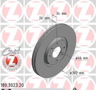 Фото 6 - Тормозной диск ZIMMERMANN 180302320
