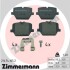 Колодки гальмівні дискові, к-кт - ZIMMERMANN 214741652 (фото 1)