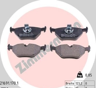 Фото 6 - Гальмівні колодки ZIMMERMANN 21691.170.1 (216911701)