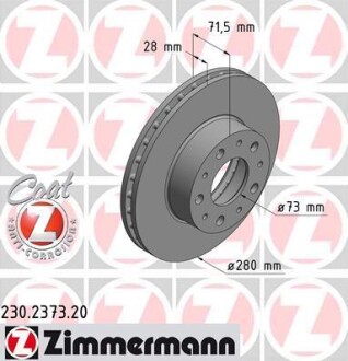 Tarcza hamulc. fiat ducato 06- przуd - ZIMMERMANN 230237320