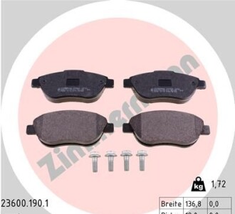 Фото 6 - Тормозные колодки ZIMMERMANN 23600.190.1 (236001901)