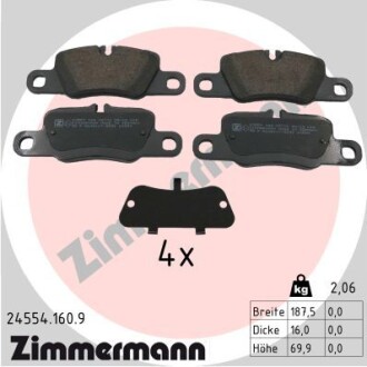 Колодки дискового гальма - ZIMMERMANN 245541609
