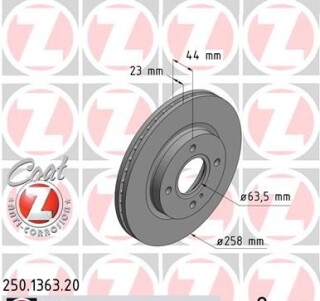 Фото 7 - Тормозной диск ZIMMERMANN 250.1363.20