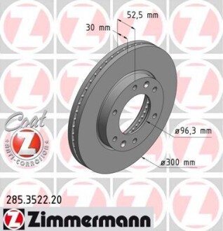 Тормозной диск - ZIMMERMANN 285.3522.20