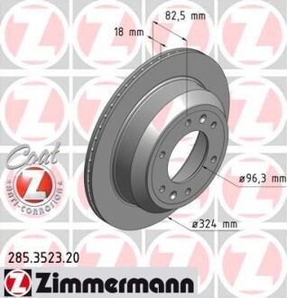 Тормозной диск - ((584114H300)) ZIMMERMANN 285.3523.20