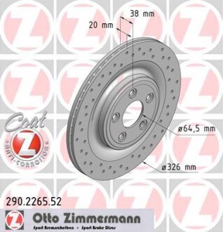 Диск гальмівний SPORT Z - ZIMMERMANN 290226552