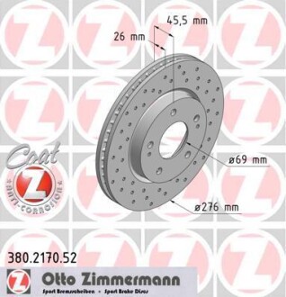 Гальмівний диск SPORT Z - ZIMMERMANN 380.2170.52