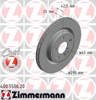 Тормозной диск - ZIMMERMANN 400.5506.20