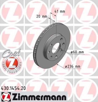 Тормозной диск - ZIMMERMANN 430145420