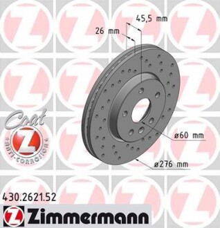 Гальмівний диск SPORT Z - ZIMMERMANN 430262152