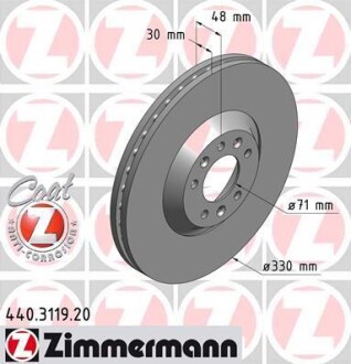 Тормозной диск - ZIMMERMANN 440.3119.20