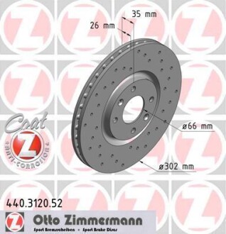 Тормозной диск - ZIMMERMANN 440.3120.52