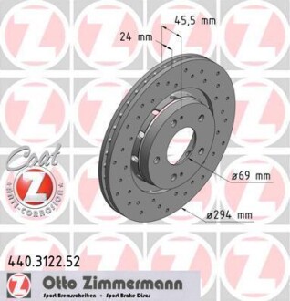 Тормозной диск - ZIMMERMANN 440312252