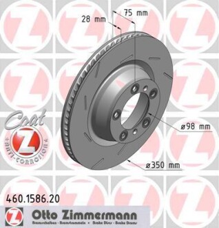 Гальмівний диск COAT Z - ZIMMERMANN 460.1586.20
