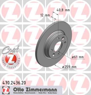 Тормозной диск - ZIMMERMANN 470.2436.20