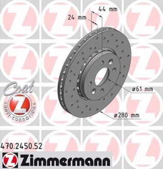 Гальмівний диск SPORT Z - ZIMMERMANN 470.2450.52