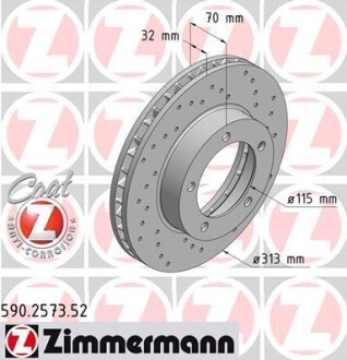 Гальмівний диск SPORT Z - ZIMMERMANN 590257352