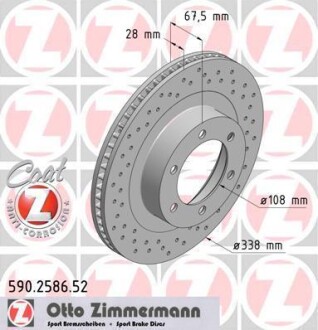 Тормозной диск - ZIMMERMANN 590.2586.52