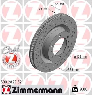 Тормозной диск - ZIMMERMANN 590282752