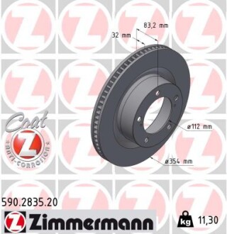Диск гальмівної - ZIMMERMANN 590283520