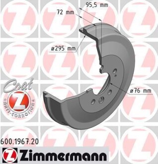 Барабан гальмівний Coat Z - ZIMMERMANN 600196720