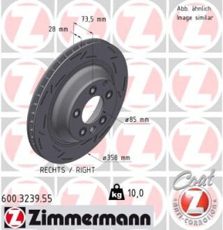Гальмівний диск BLACK Z - ZIMMERMANN 600.3239.55